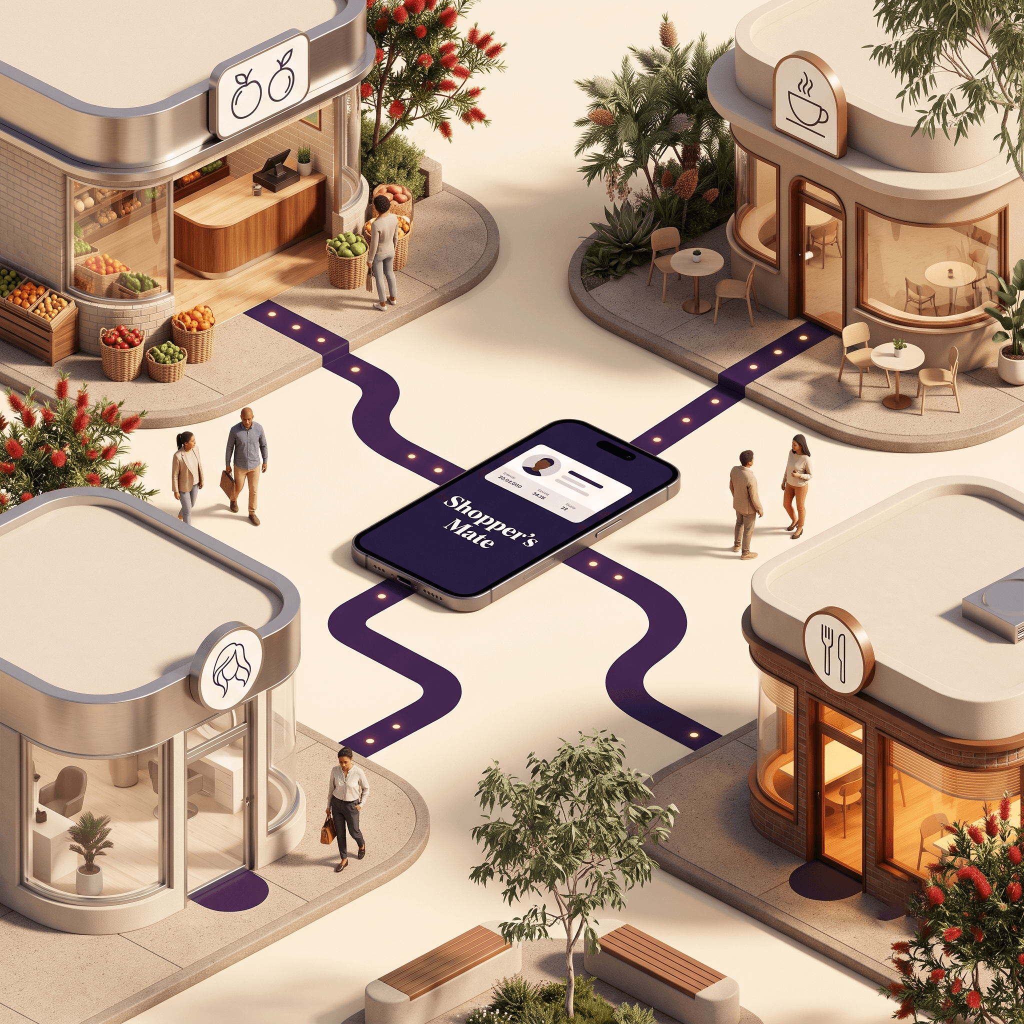 Shopper's Mate connecting customers with local cafés, grocers, restaurants and service businesses